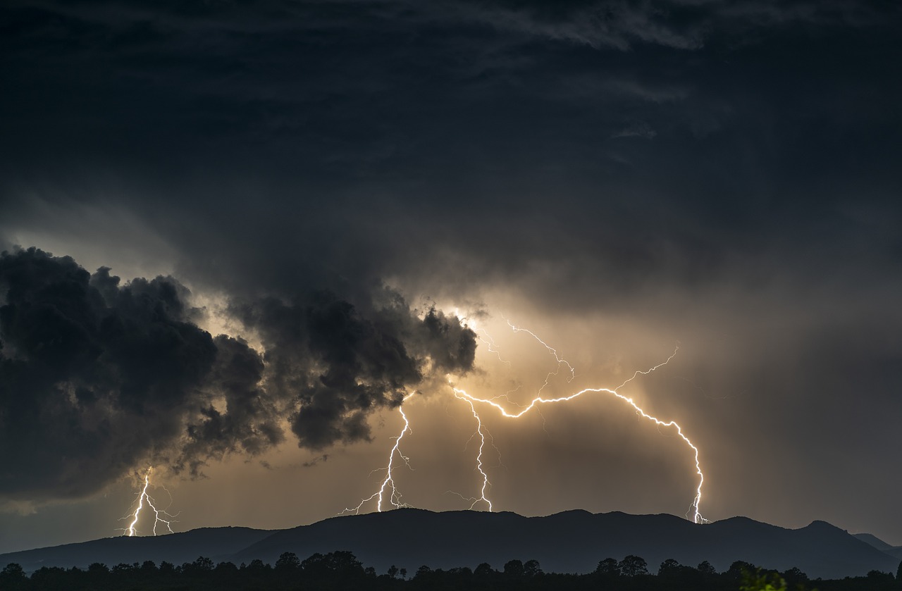 thunder, flash, storm